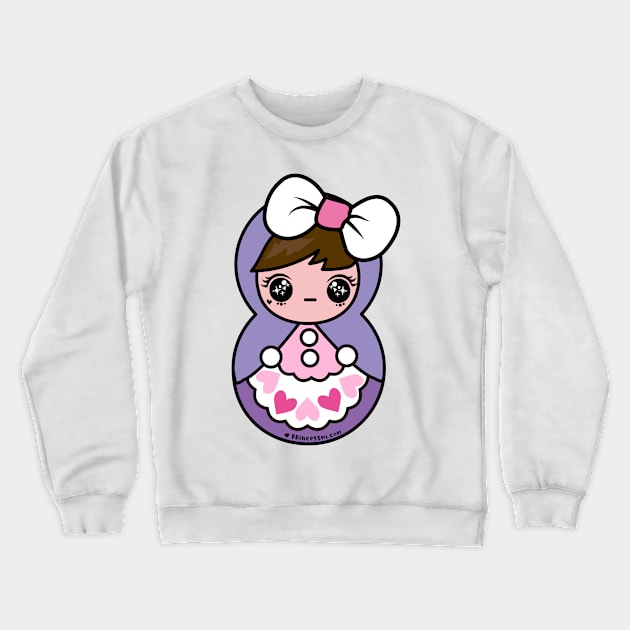 russian matryoshka , cute kawaii doll art Crewneck Sweatshirt by princessmi-com